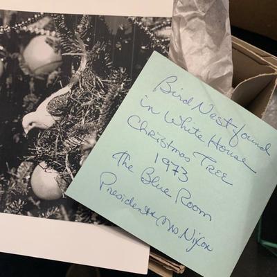 1960s - Present Authentic White House Used Christmas Decorations & Vintage News Clippings Lot