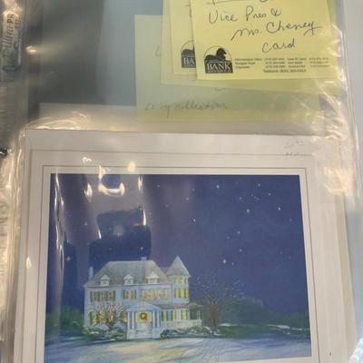 White House Christmas Cards Lot - Many Years President & VP In Binders