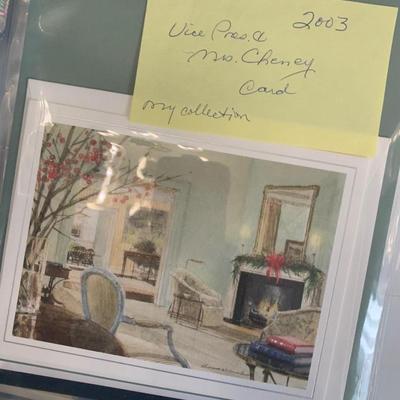 White House Christmas Cards Lot - Many Years President & VP In Binders