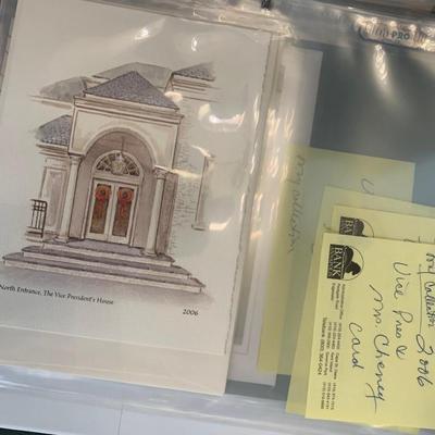 White House Christmas Cards Lot - Many Years President & VP In Binders