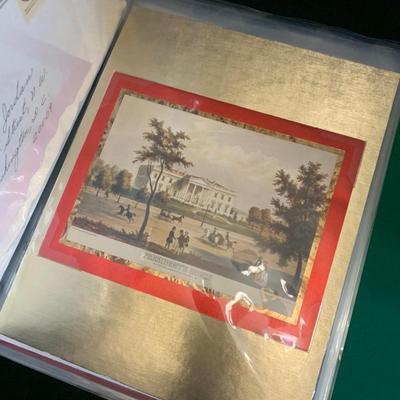 White House Christmas Cards Lot - Many Years President & VP In Binders