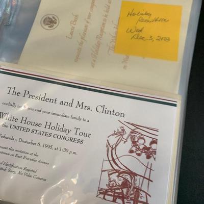 White House Christmas Cards Lot - Many Years President & VP In Binders