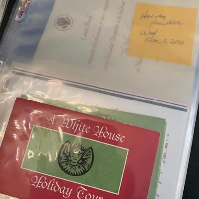 White House Christmas Cards Lot - Many Years President & VP In Binders