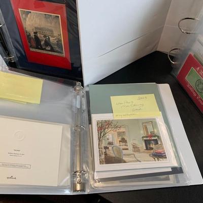 White House Christmas Cards Lot - Many Years President & VP In Binders
