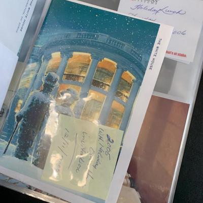 White House Christmas Cards Lot - Many Years President & VP In Binders