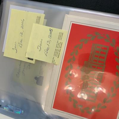 White House Christmas Cards Lot - Many Years President & VP In Binders