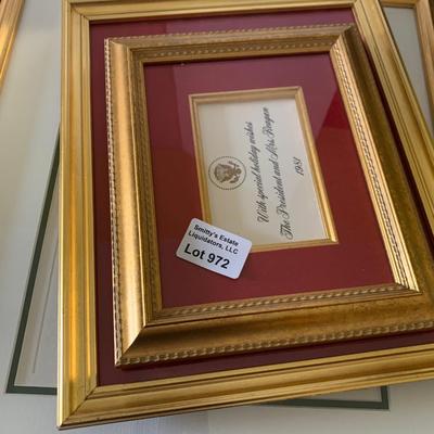 Large Lot of Framed or Matted White House Christmas Cards