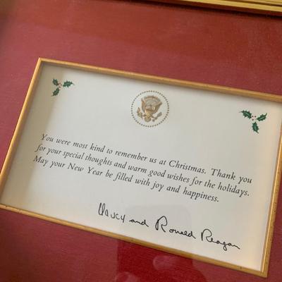 Large Lot of Framed or Matted White House Christmas Cards