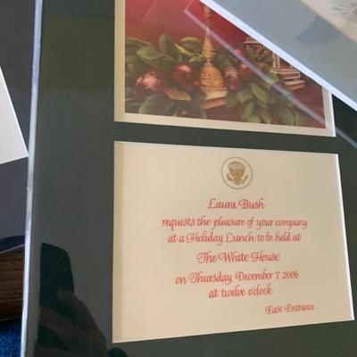 Large Lot of Framed or Matted White House Christmas Cards