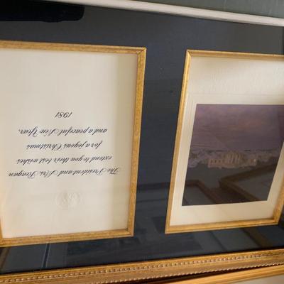 Large Lot of Framed or Matted White House Christmas Cards