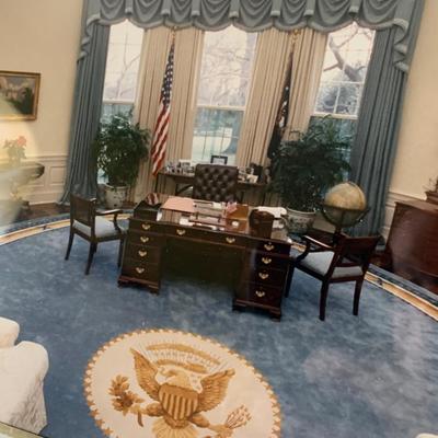 Professionaly Framed / Matted White House Oval Office Presidents Office
