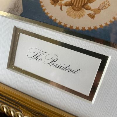 Professionaly Framed / Matted White House Oval Office Presidents Office