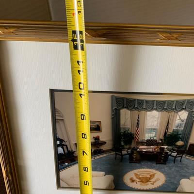 Professionaly Framed / Matted White House Oval Office Presidents Office