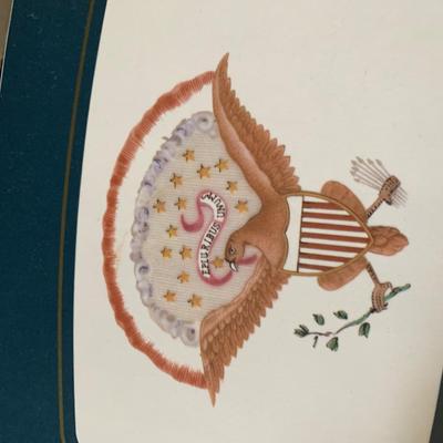 Vintage Garfinkels Footed Placemats / Trivets in box /