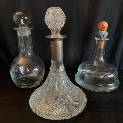 Three Glass Decanters, incl. Danish Design (K-HS)