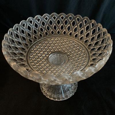 Ornate Glass Pedestal Dishes incl. Frank M. Whiting Sterling Silver (K-HS)