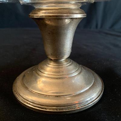 Ornate Glass Pedestal Dishes incl. Frank M. Whiting Sterling Silver (K-HS)