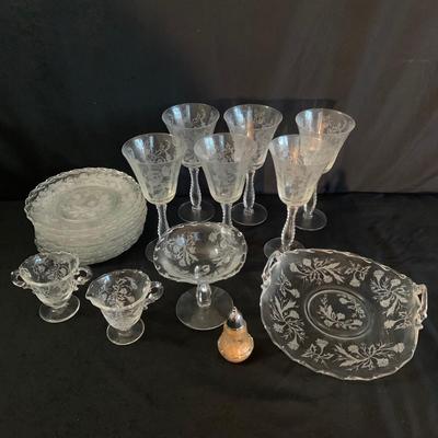Fostoria Heather Etched 23-Piece Dish Set (K-HS)