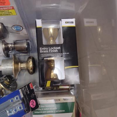 Large Collection of Doorknob Sets, Hinges, Locks Sets, and Hardware