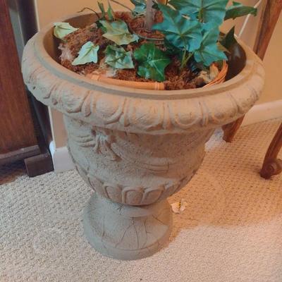Artificial House Plant in Resin Urn Planter Pot Choice B