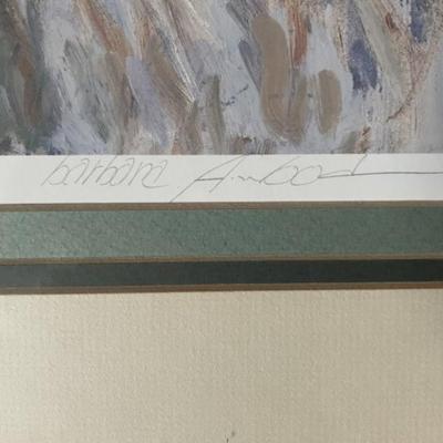 Noted Barbara Wood Scarce Artist Proof Lithograph 28.5" x 31" Preowned from an Estate.