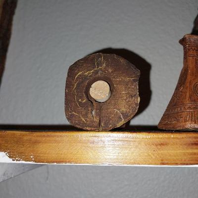 INDIAN FIGURINE AND TWO T'PEES
