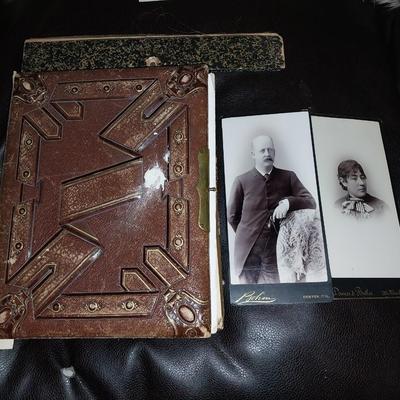 OLD PHOTOS IN A COOL LEATHETR HOLDER