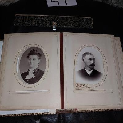 OLD PHOTOS IN A COOL LEATHETR HOLDER