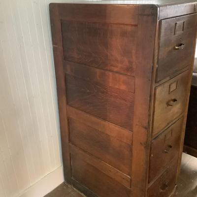 336 Vintage Oak Filing Cabinet