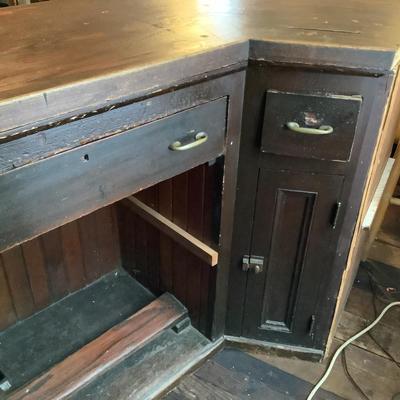 341 Vintage Wooden Store Counter