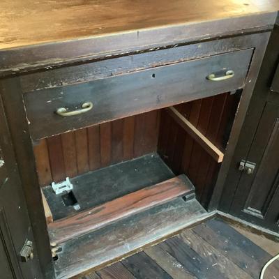 341 Vintage Wooden Store Counter