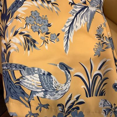 349 Three Lined Half Moon Yellow and Blue Panels with Faux Arrangement