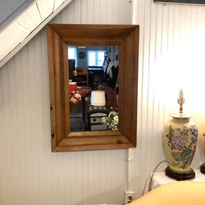 352 Antique Pine Ogee Mirror