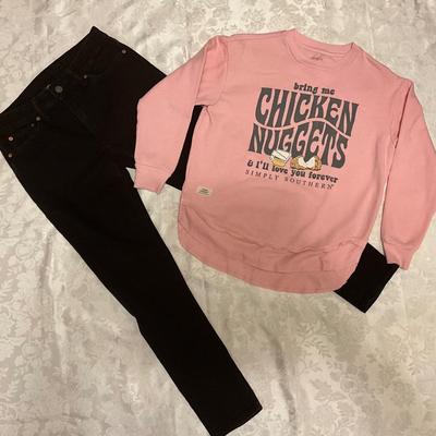 American Eagle Jeans 30/30, Simply Southern Pink Top Small