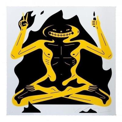 Cleon Peterson - Burnout - White - 2021 - Signed Art Print - X of 100