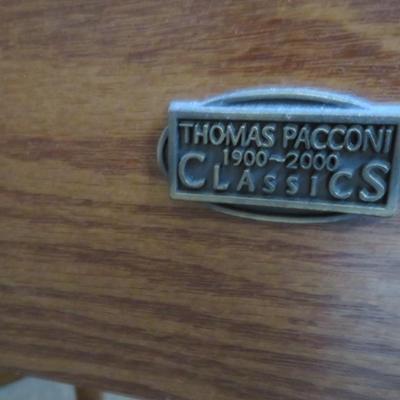 Thomas Pacconi JEWELRY CHEST Oak Wood Green Velvet Lining