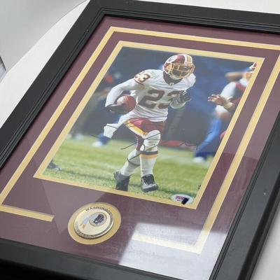 DeANGELO HALL SIGNED Framed autograph 8x10 - Washington Redskins PSA/DNA