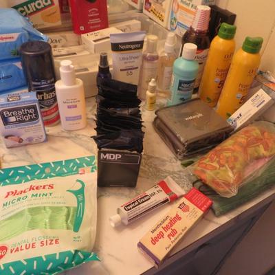 Bathroom & Self Care Supply Lot - AllSeen In Photos - Variety Of New Sealed Items & Partialy Used