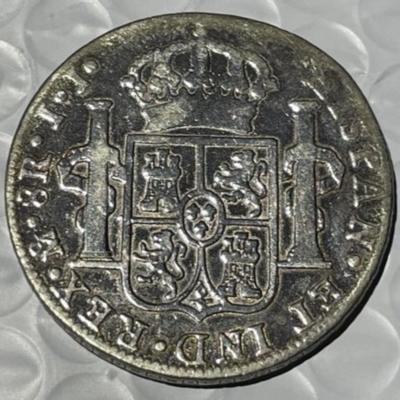 Mexico 1819-JJ Circulated Condition Silver 8-Reales Preowned from an Estate. Cleaned & Polished at One Time.