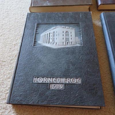 Texas Christian University Fort Worth - The Horned Frog Year Book Lot of 4 - 1930, 1931, 1932, & 1933