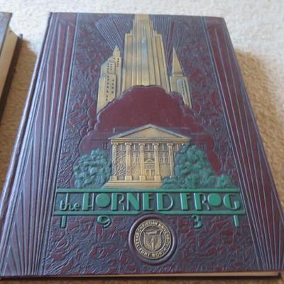 Texas Christian University Fort Worth - The Horned Frog Year Book Lot of 4 - 1930, 1931, 1932, & 1933