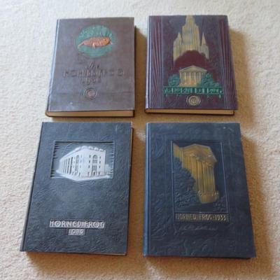 Texas Christian University Fort Worth - The Horned Frog Year Book Lot of 4 - 1930, 1931, 1932, & 1933