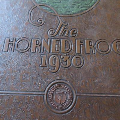 Texas Christian University Fort Worth - The Horned Frog Year Book Lot of 4 - 1930, 1931, 1932, & 1933