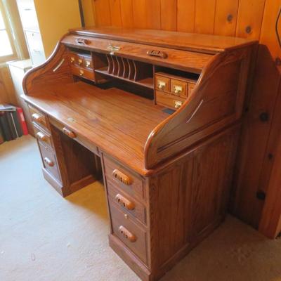 Vintage Roll-top Desk by Oak Craft - Great Condition