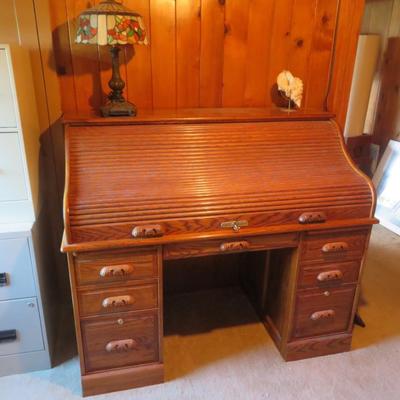 Vintage Roll-top Desk by Oak Craft - Great Condition