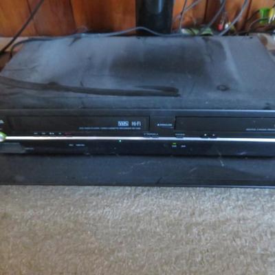 Samsung 50" Flat Screen TV on Stand , Panasonic Sound Bar, and Toshiba DVD & VHS combo Player - Like New