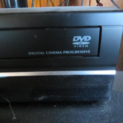 Samsung 50" Flat Screen TV on Stand , Panasonic Sound Bar, and Toshiba DVD & VHS combo Player - Like New