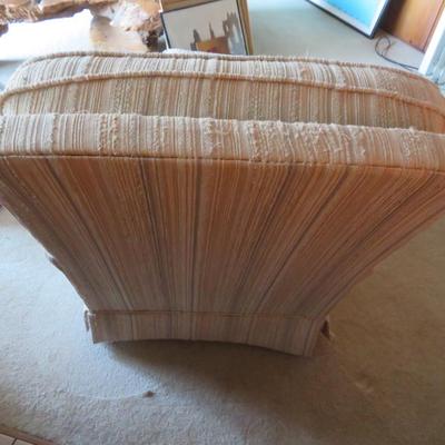 Mid-Century Modern Tufted Side Chair & Ottoman