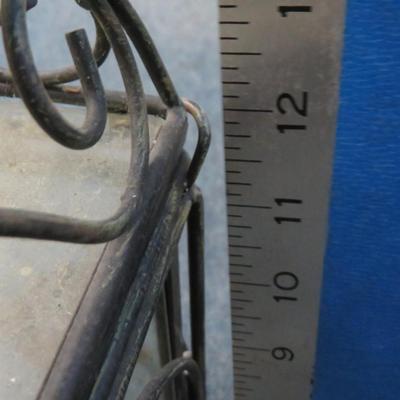 Large tabletop glass house, wrought iron birdcage terrarium display box By Red Carpet Studios