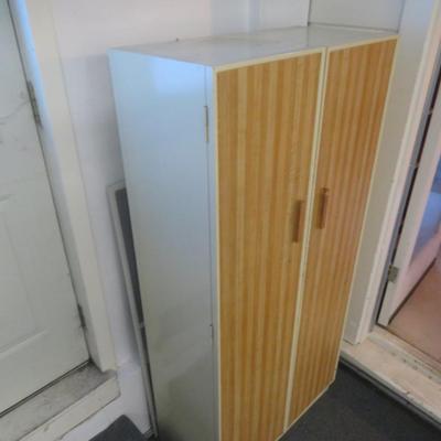 Metal Filling Cabinet with Faux Wood Motif